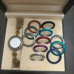 Vintage Gucci 11/12 Interchangeable Bezel Watch – Full Set – Box